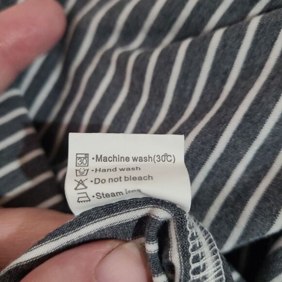 Merokeety Womans 3/4 Ballon Sleeve Striped High Waist Dress - Picture 9 of 9